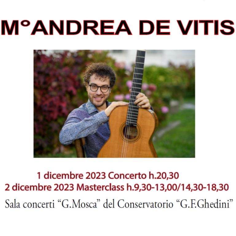Masterclass M° Andrea De Vitis e mostra di liuteria – 1 e 2 dicembre