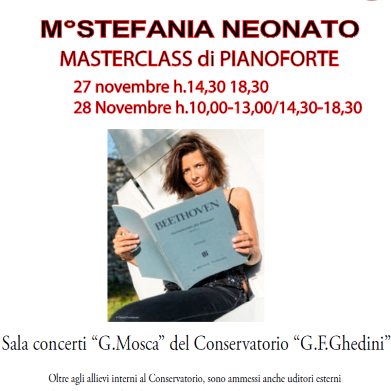 La prassi esecutiva storicamente informata sul pianoforte moderno – Masterclass di Stefania Neonato 27-28 novembre