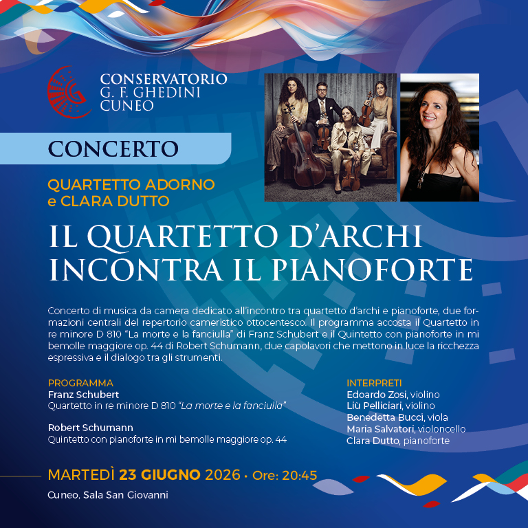 Un viaggio nel cuore del Romanticismo con il Quartetto Adorno e la pianista Clara Dutto