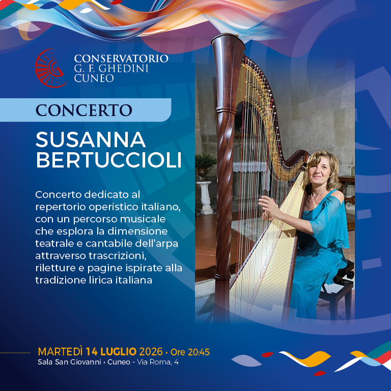L’arpa racconta il teatro musicale italiano: Susanna Bertuccioli in concerto a Cuneo