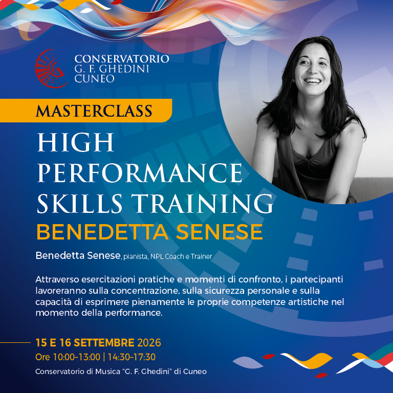 MASTERCLASS – HIGH PERFORMANCE SKILLS TRAINING – BENEDETTA SENESE